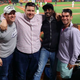 Mo Norai with “Eric Williams”, center, at a Giants game in June, along with two men who said they were DoJ lawyers